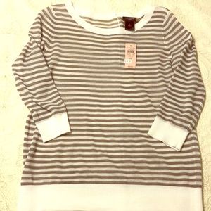 NWT Ann Taylor Lightweight Sweater Button Detail